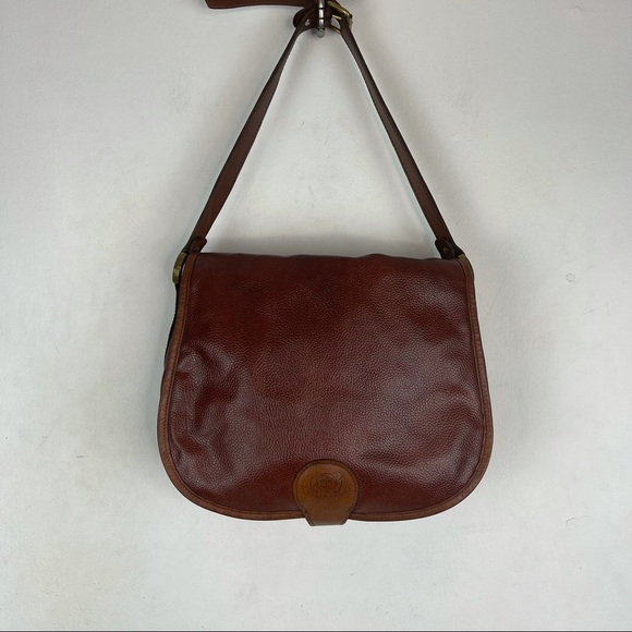 Stone Mountain Leather Brown Saddle Bag EUC - Picture 3 of 16